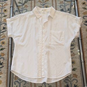Cloth & Stone White Button-Up Shirt
